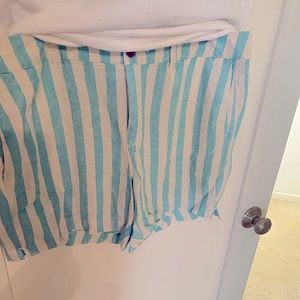 Stripped Linen Shorts